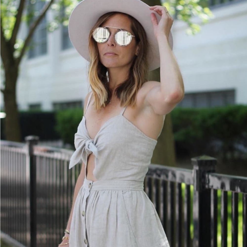 Aritzia Wilfred Adella Nutmeg Linen Dress - size 2